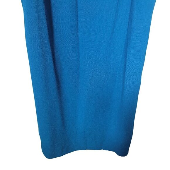 J Crew Women's Sheath Style Pebble Crepe Textured Dress Teal Blue Size 8 - Picture 8 of 15